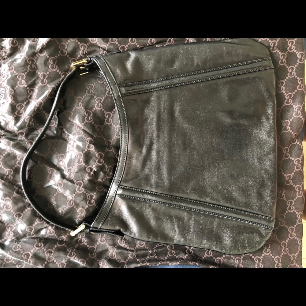 Gucci black leather Britt medium gold hardware - Picture 2 of 8